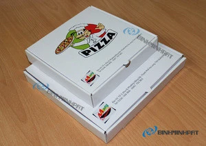 Custom size paper pizza box for food packaging