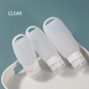 Custom soft shampoo bottle refillable silicone travel bottle