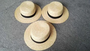 Custom Summer Large Brim Ribbon Straw Hat Cap