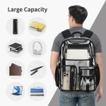Custom TPU Material Waterproof Transparent Big Student Clear Backpack Bag for Students Boys girls