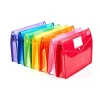 Customized colorful clear hard plastic bag A4 size plastic file wallet folder file envelopes