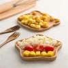 Customized free sample wooden baby dry fruit tray for meat