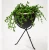 Import customized Large size cement cone-shaped flowerpot with metal base from China