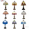 Customized Wholesale 8 Inch Handmade Antique Decorative Bedroom Bedside Stained Glass Tiffany Table Lampe for Home