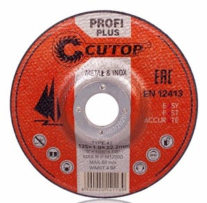 Cutop Manufacture stainless steel and metal abrasive grinding and cutting disk for INOX-power abrasives cutting tools PARTS