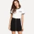 Import CY Factory wholesale girls O-ring zipper up front mini short skirt from China