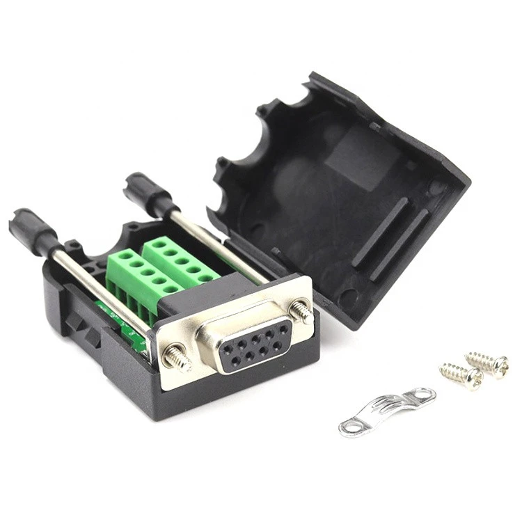 D SUB 9-pin Female Port Adapter to Terminal Connector Signal Module with Case