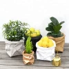 Decorative Indoor Weatherproof Flower Pots, Outdoor Garden Plants Grow Bags Washable Kraft Paper storage bag