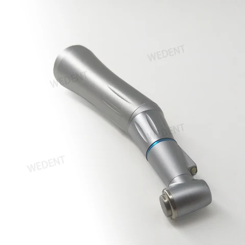 Dental Handpiece Internal Single Water Spray 1:1 Contra Angle With LED Light E-Type Blue Ring Low Speed Dental Handpiece