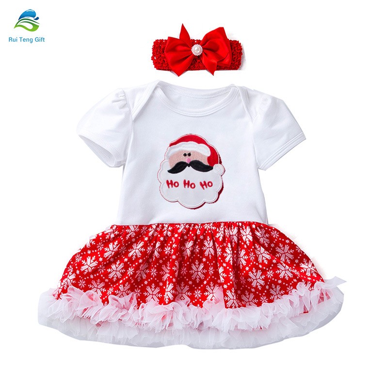 DGRT-048 First Christmas Costume NewBorn Baby girl Lace Girl Tutu Romper Dress