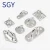 Import Diamond 304 or 316 Stainless Steel Square Pad Eye Plate hardware Door Ship Sailboat 2-1/2&quot; Boat Marine Pad Eye Hook from China