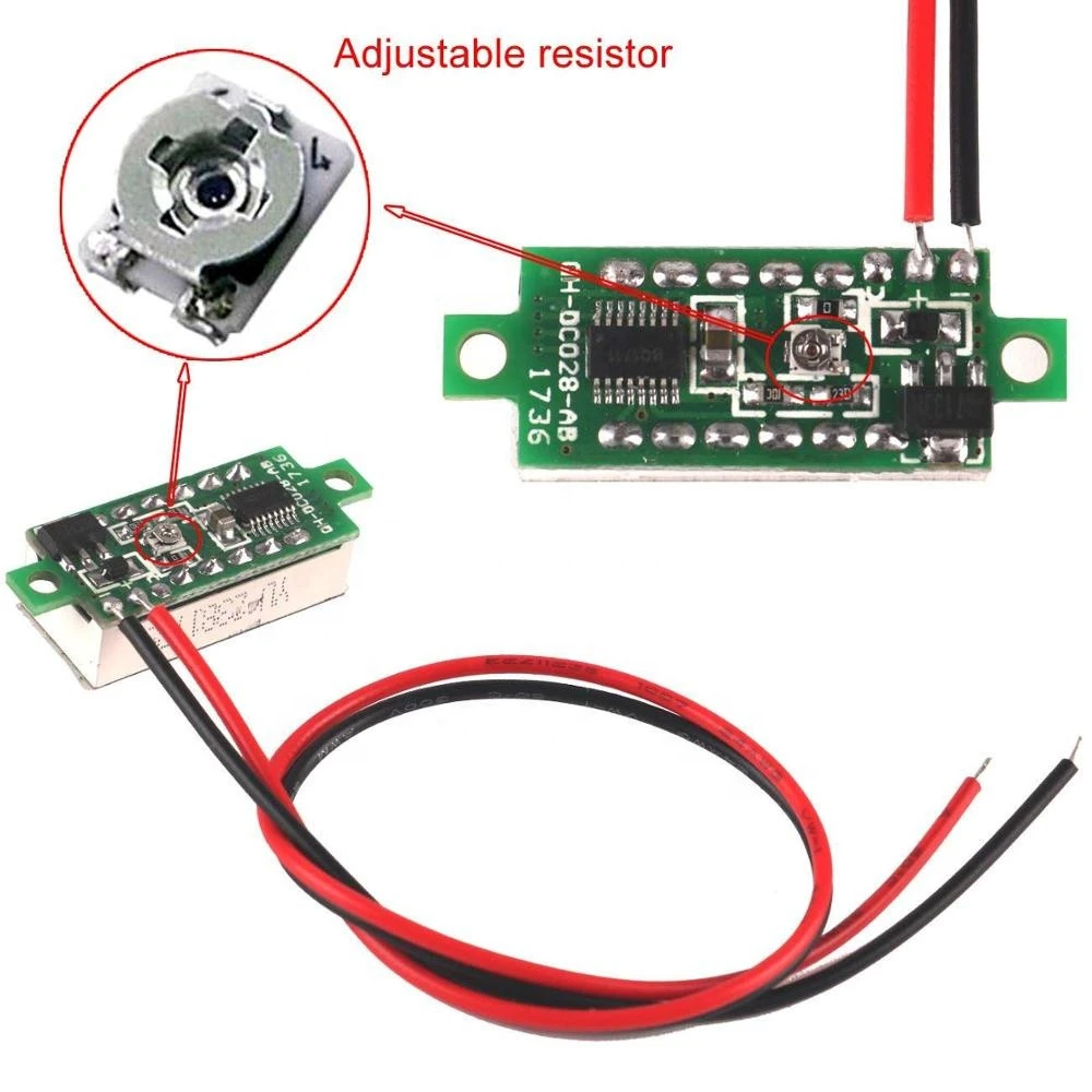 Digital Voltmeter Voltage Meter DC 3.5-30V Car Current Panel Gauge Red LED 0.28&quot; Super Mini for Car Motorcycle Battery