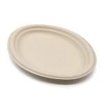 Disposable Biodegradable Plates Sugarcane Bagasse Paper Pulp Mould 6 inch Plates compartment Plates Compostable Tableware