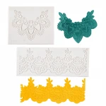 DIY baking chocolate cake decorating tools silicone mold three-dimensional gypsum vine totem sugar surrounding edge mould