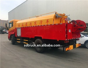 Dongfeng 9500liters vacuum tank sewage suction truck for hot sale
