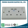 Double UK 13 Amp 3 Pin Plugs Plus Twin USB Charging Ports and 2 Switch