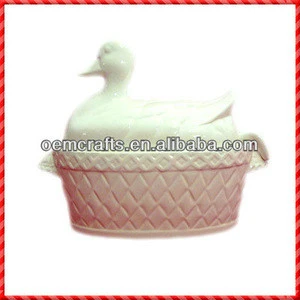 Duck shaped lovely durable porcelain soup tureen