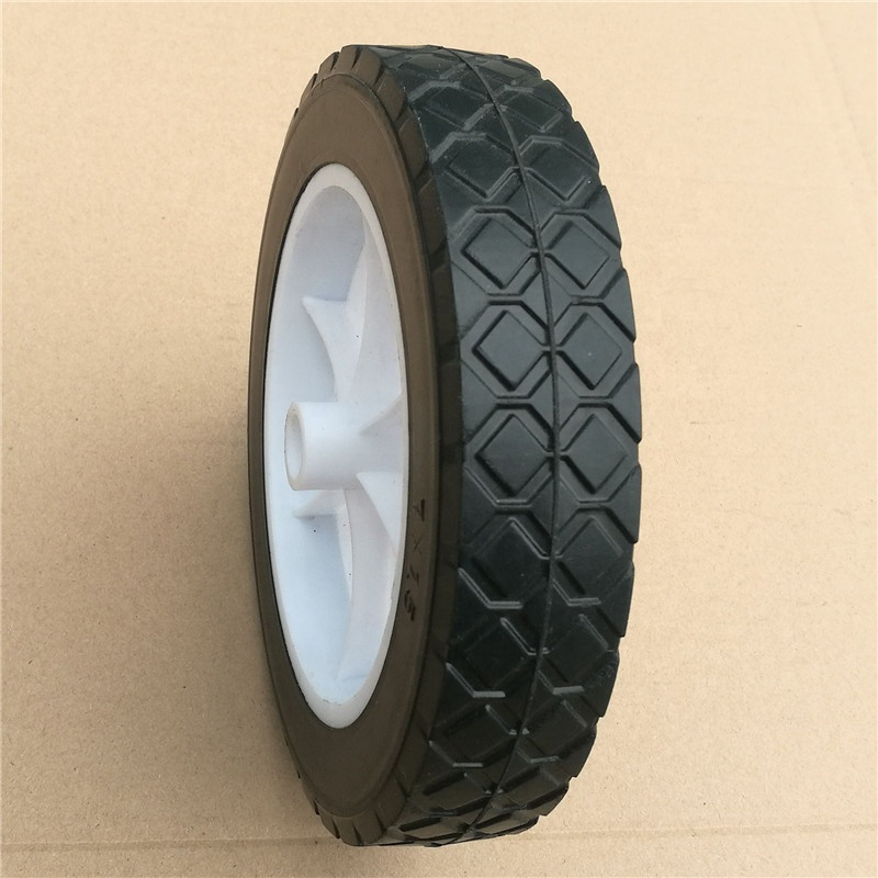 Buy Durable Plastic Rim Solid Rubber Tyre Diamond Pattern Solid Rubber ...