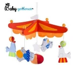 Early learning musical wooden cot mobile for babies Z09054D
