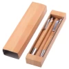 Eco Friendly Custom Logo Wooden Pen With Case Gift Pen Set Bamboo Stylus Ball Pen Set With Box