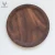 Import Eco-Friendly disposable walnut wood dessert bamboo round small platter steak plate food fruit vegetable bread cake wooden plate from China
