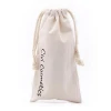 Eco Thick Cotton Cloth Jewelry Pouch Natural Color Drawstring Bags