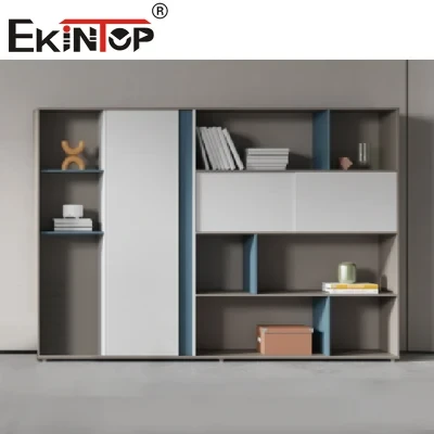Ekintop Wood Flat Wide File Cabinet White 2 Drawer Filing Cabinet