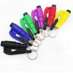 Emergency tools window breaker self defense keychain seatbelt cutter