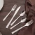 Import Engraved Floral flower cutlery SS18/0 modern 20pc  Flatware Set from China