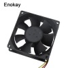 Enokay DC Fan 12V 3 wire 3 Pin Connector 80x80x25mm 8025 PC Case Cooling Fan 80mm Computer Cooler