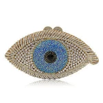 EV78316 Lovely ladies rhinestone eyes shape crystal stone bag fashion evening bag