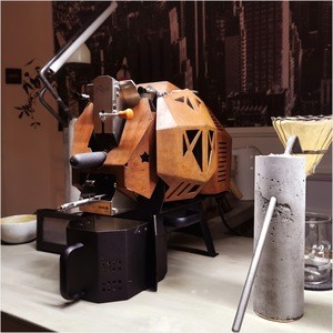 Exquisite design commercial 10kg drum coffee roaster machine with grinder