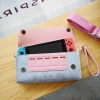 Factory customized high-quality leather sliding cover game bag pink used for Nintendo switch lite the carrying case