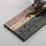 Factory Direct Supply Stainless steel Square Tile Trim Ceramic Tile Edge  Transition Profile Toppstiles border Edge Accessories