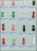 Factory plastic cord lock stoppers toggles cord end for bag/double holes stoppers/plastic cord end clips