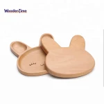 Factory price home use Eco-friendly cheap fancy vegetable fruit natural custom kids healthy wooden serving plate