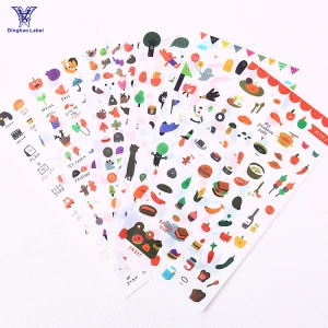 Factory Price Wholesale Waterproof Self Adhesive Printing A4 A5 A6 Vinyl Kiss Cut Circle Sticker Sheets Manufactur