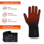 Factory Rechargeable Battery Electric Winter Inner Thin Heated Gloves for Cycling Fishing Horse Riding Walking Biking