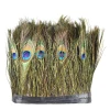 Factory Wholesale Cheap natural Peacock herl and eye Plumas Feather Fringe Trim