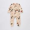 Factory Wholesale Super Soft Wool Fabric Baby Pajamas And  Rompers For Baby Long Sleeve Bamboo Baby Romper Zipper