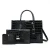 Import Fashion crocodile 3 piece crossbody purse pu leather ladies bags handbag set from China