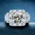 Import Fashion Factory Wholesale Hip Hop Jewelry Luxury Platinum Plated Square Cubic Zircon Moissanite Ring for Mens from China