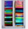 fashion trend bright color mirror reflection magic color laser pu artificial Holographic patent leather materials