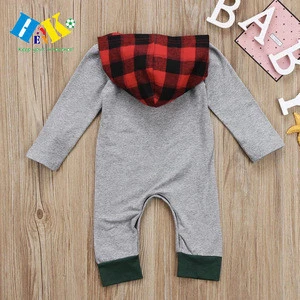 Fashion Wholesale Baby Romper With Hooded Christmas