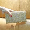 fashion women bling party wedding vintage gold silver black glitter evening envelope clutches
