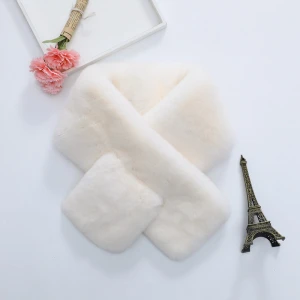 Fashionable high quality rabbit fur whole skin double-sided scarf ladies warm scarf