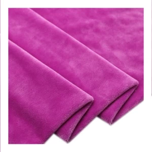 Fast delivery Super soft 100 polyester warp knitted tecido veludo velvet toy fabric fortoys blankets
