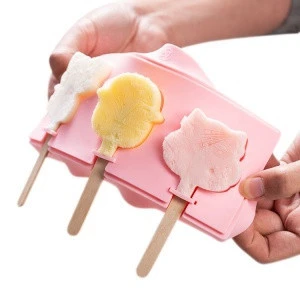 FDA BPA Free Silicone Molds Ice Cube lollipop Candy Mould Maker Novelty Silicone Food Grade Ice Cream Popsicle Mold Cute