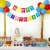 Import Festival Party Happy Birthday Banner letter colorful flag flower party flag felt flag Honeycomb Balls Garland  decoration from China