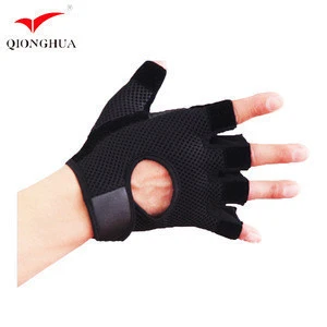 Fitness leather workout gloves accessories with wrist support for gym